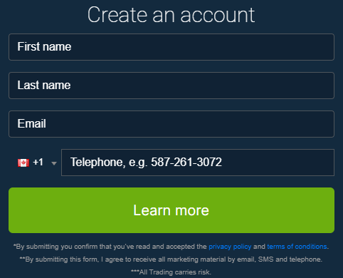 Bitcoin Trader Enregistrement du Compte