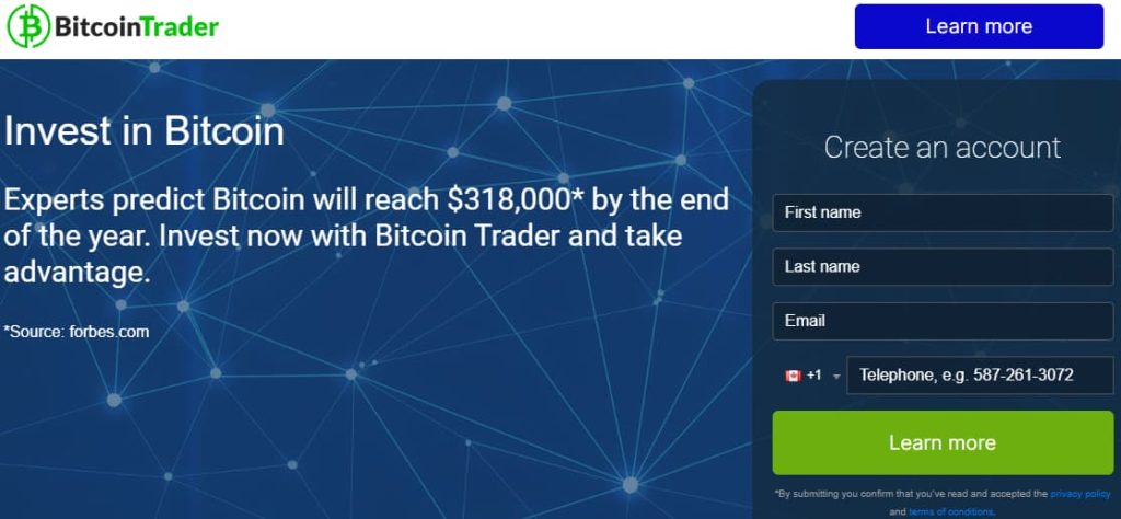 Bitcoin Trader Accueil