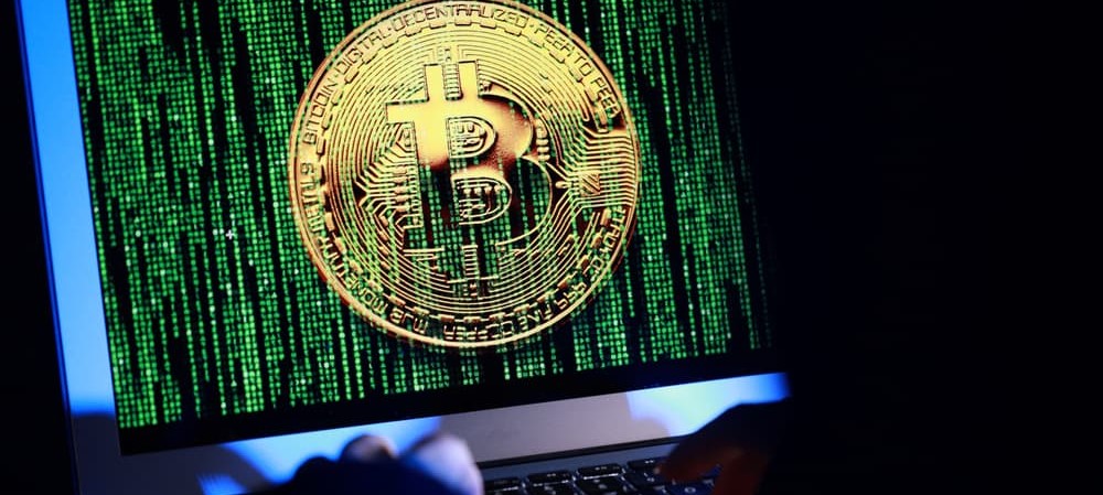Bitcoin näytöllä